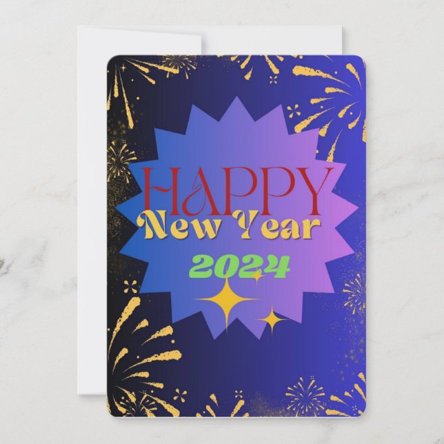 Spread Joy and Cheers with Unique New Year Cards  (Front)