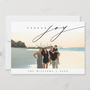 Spread Joy, Christmas Family Photo Layover Holiday Card