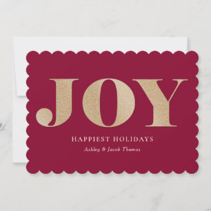 Spread Joy Editable Colour No Photo Holiday Card
