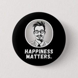 Spread Joy Happiness S Typography With Vector Illu 6 Cm Round Badge