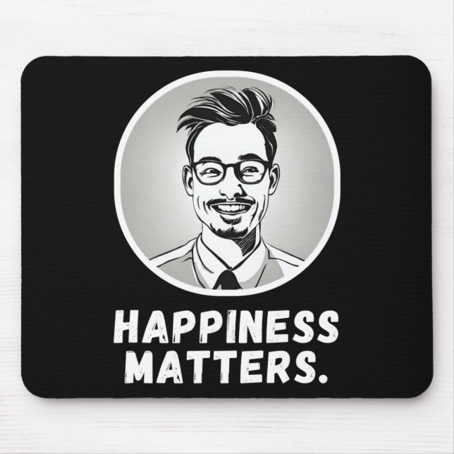 Spread Joy Happiness S Typography With Vector Illu Mouse Pad (Front)