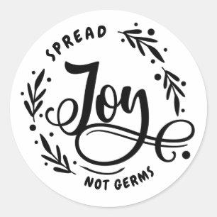 Spread Joy Not Germs Classic Round Sticker