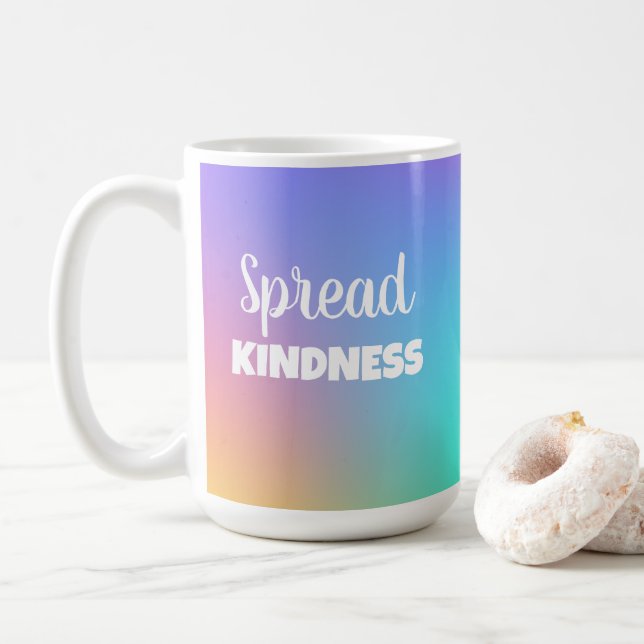 Spread Kindness Colourful Coffee Mug (With Donut)