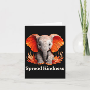 Spread Kindness Cute Orange-reddish Ba Card