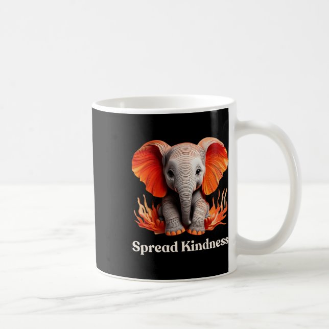 Spread Kindness Cute Orange-reddish Ba  Coffee Mug (Right)
