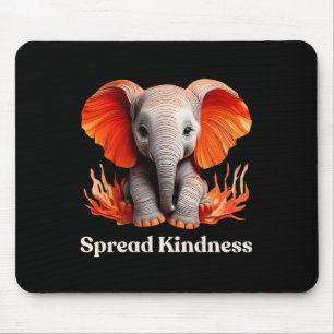 Spread Kindness Cute Orange-reddish Ba Mouse Pad