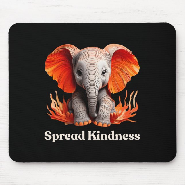 Spread Kindness Cute Orange-reddish Ba  Mouse Pad (Front)