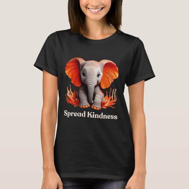 Spread Kindness Cute Orange-reddish Ba  T-Shirt (Front)