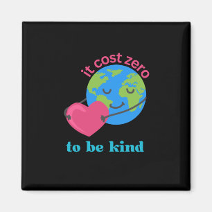 Spread Kindness Earth And Heart Illustration Stick Magnet