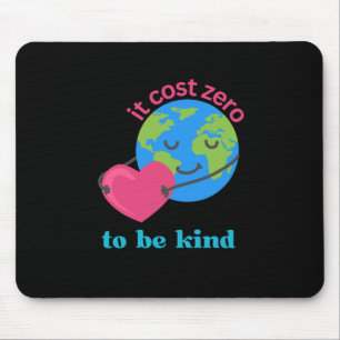 Spread Kindness Earth And Heart Illustration Stick Mouse Pad
