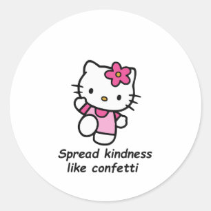 Spread Kindness Like Confetti Classic Round Sticker