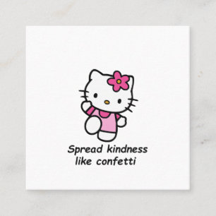 Spread Kindness Like Confetti Square Business Card