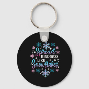 Spread Kindness Like Snowflakes Christmas Mental H Key Ring