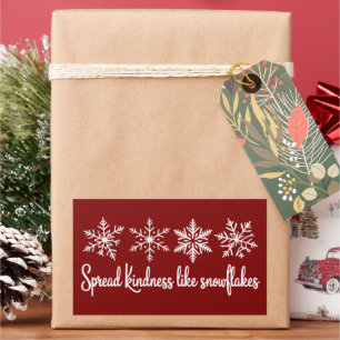 Spread Kindness Like Snowflakes Christmas Rectangular Sticker