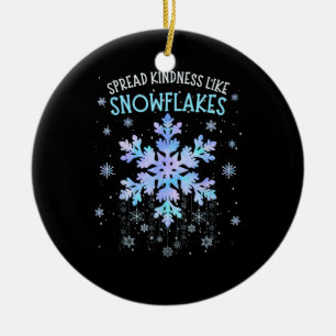 Spread Kindness Like Snowflakes Christmas Teacher  Ceramic Ornament