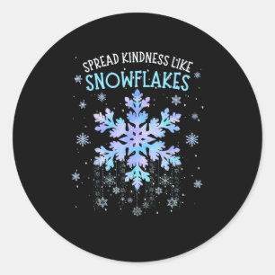 Spread Kindness Like Snowflakes Christmas Teacher Classic Round Sticker