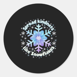 Spread Kindness Like Snowflakes Christmas Teacher  Classic Round Sticker
