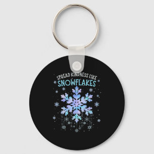 Spread Kindness Like Snowflakes Christmas Teacher Key Ring