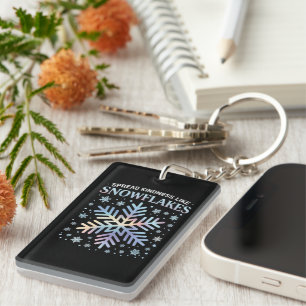 Spread Kindness Like Snowflakes Christmas Teacher Key Ring