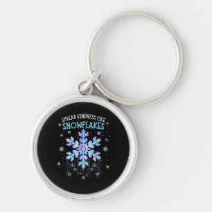 Spread Kindness Like Snowflakes Christmas Teacher Key Ring
