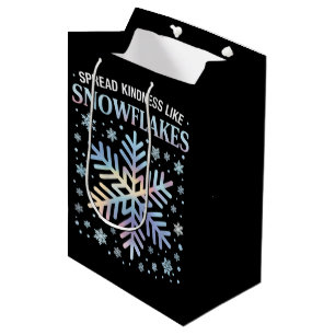 Spread Kindness Like Snowflakes Christmas Teacher Medium Gift Bag