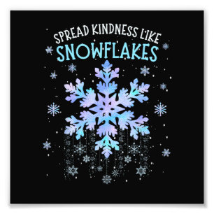 Spread Kindness Like Snowflakes Christmas Teacher Photo Print