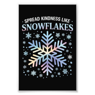 Spread Kindness Like Snowflakes Christmas Teacher Photo Print