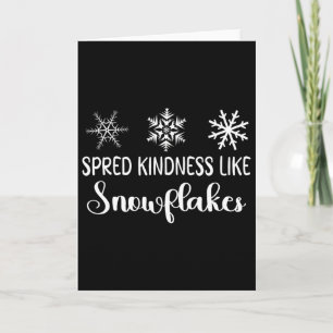 Spread Kindness Like Snowflakes Cute Merry Christm Card