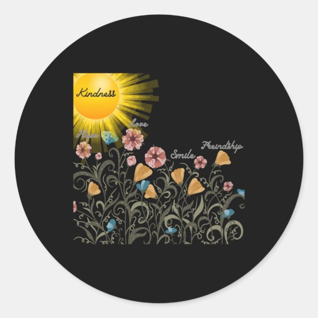 Spread Kindness Like Sunshine T Shirt Sticker  (Front)