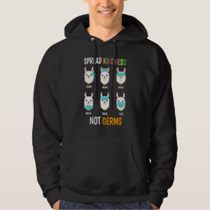 Spread Kindness Not Germs Llama Mask Wrong Social Hoodie