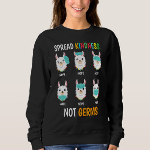 Spread Kindness Not Germs Llama Mask Wrong Social  Sweatshirt