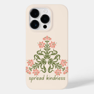 spread kindness retro pink flowers inspirational Case-Mate iPhone 14 pro case
