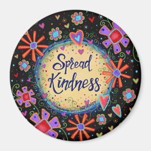 Spread Kindness Trendy Fun Floral Modern Pretty Magnet