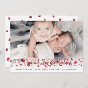 Spread Love and Kindness Photo Valentines Day Holiday Card