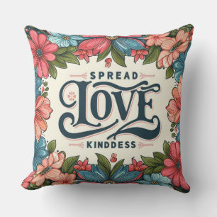 Spread Love and Kindness Throw Pillow
