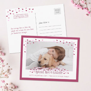 SPREAD LOVE AND KINDNESS Valentine Holiday Postcard