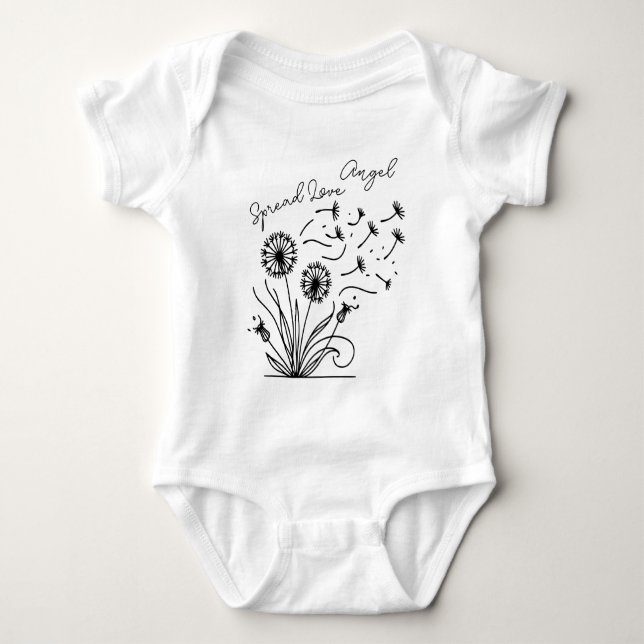 "Spread Love" Customisable Baby Bodysuit (Front)