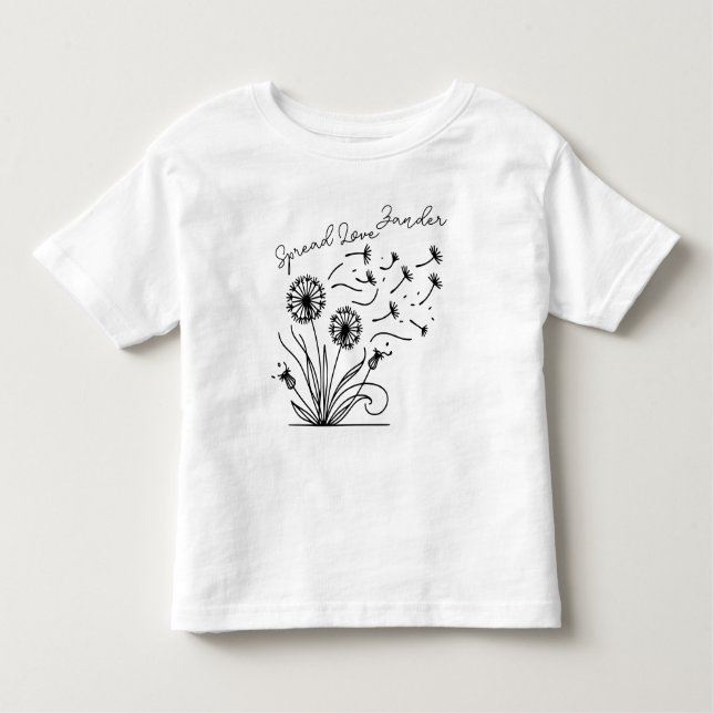 "Spread Love" Customisable Toddler T-Shirt (Front)