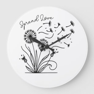 "Spread Love" Large Clock
