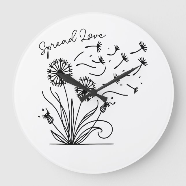 "Spread Love"  Large Clock (Front)