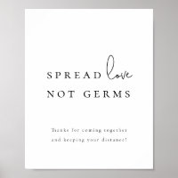 Spread Love Not Germs Sanitizer Station Wedding P