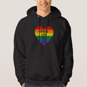 Spread Love Not Hate Lgbt Bisexual Queer Gay Pride Hoodie