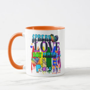 Spread Love Not Hate   LGBTQI+ Pride Mug