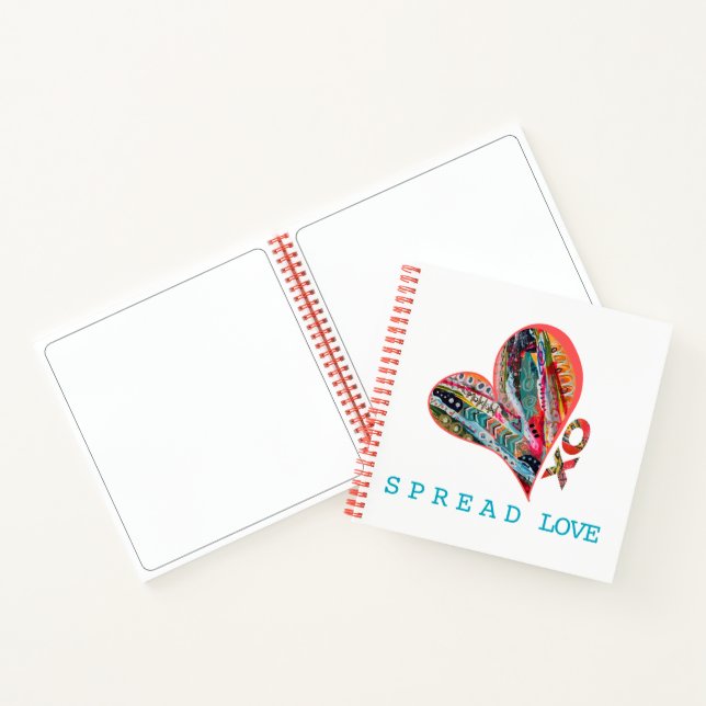 Spread Love Original ART sketchbook Notebook (Inside)