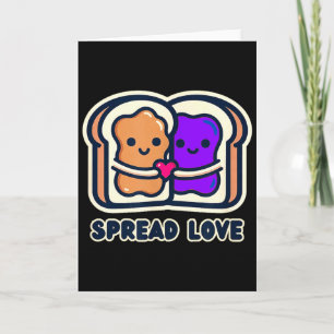 Spread Love Peanut Butter And Jelly Valentine Desi Card