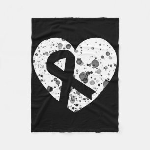 Spread Love With Graphic Heart And Ribbon Cancer  Fleece Blanket