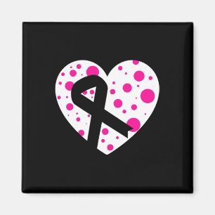 Spread Love With Graphic Heart Pink Ribbon World C Magnet