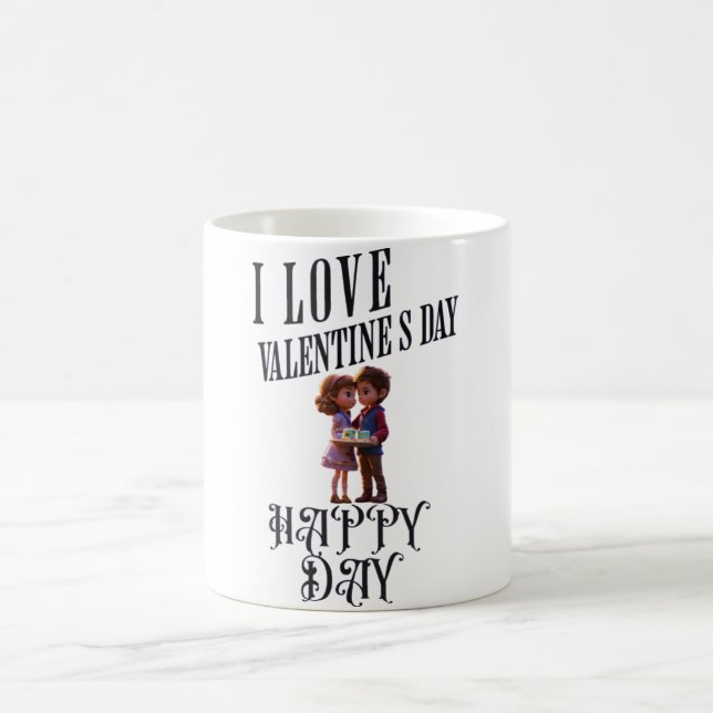 "Spread Love with Our Happy Valentine’s Day Logo  Coffee Mug (Center)
