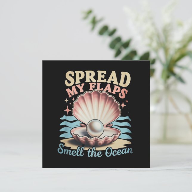 Spread My Flaps Smell The Ocean Funny Embarrassing Invitation (Standing Front)