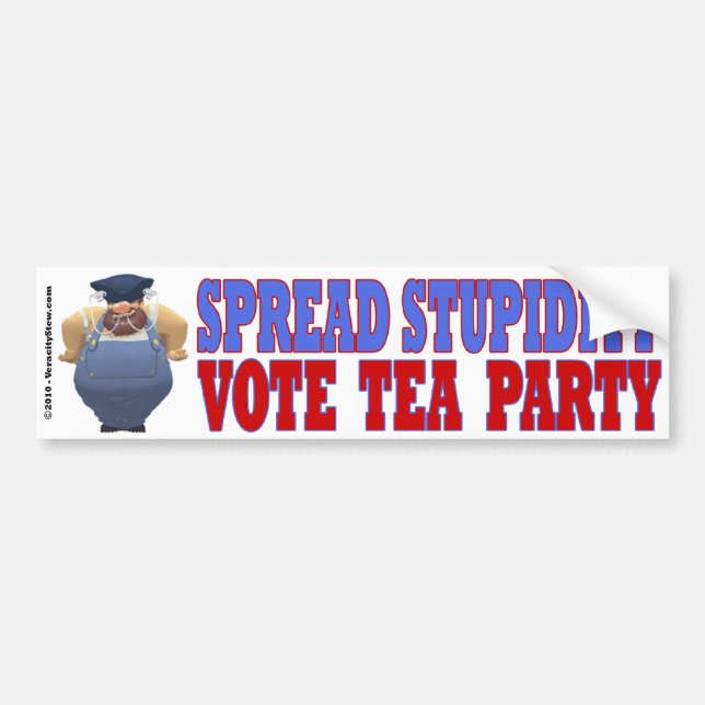Spread Stupidity Bumper Stkr Sticker (Front)